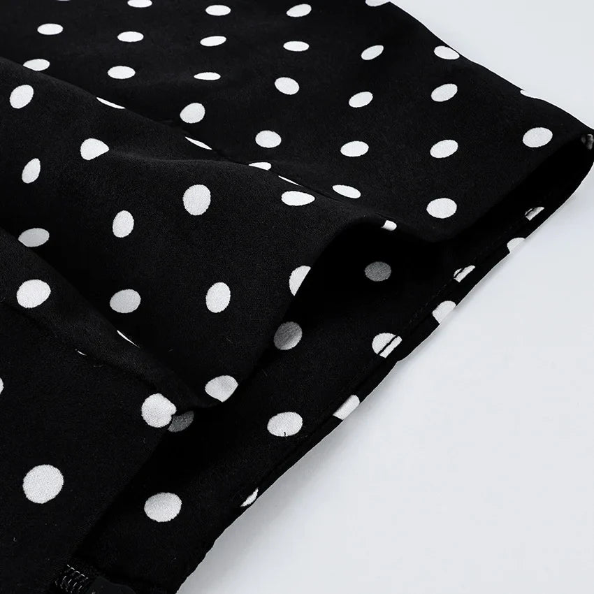 FDYOUI 2026 Woman Clothes Lace Patchwork Polka Dot Skirts Female Sexy Tight Short Skirt Black Party Night Club Dress Streetwear