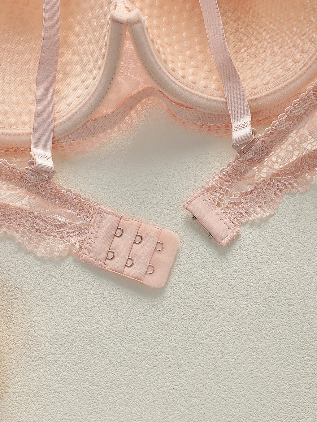 Transparent Floral Two Pieces Clothing Underwire Push Up Lingeries For Woman A2123