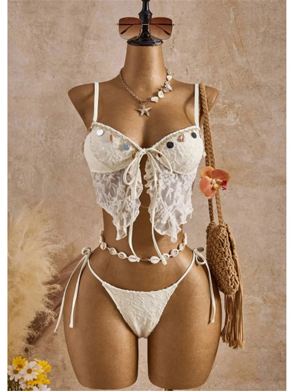 S - XL Two-pieces Bikini set Bather Bathing Suit Swim Scalloped Tankini High Leg Cut Bikini Female Swimsuit Women Swimwear K8064