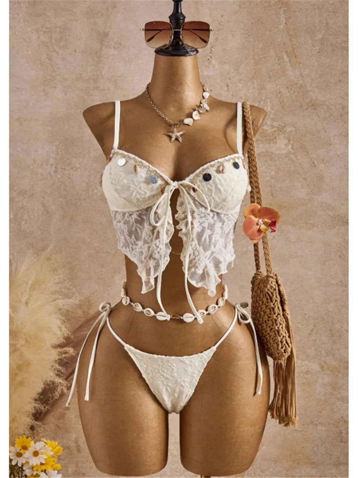 S - XL Two-pieces Bikini set Bather Bathing Suit Swim Scalloped Tankini High Leg Cut Bikini Female Swimsuit Women Swimwear K8064