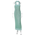 FDYOUI Luxury Bandage Sequins Evening Party Dresses for Women Sexy Strapless Off Shoulder Backless Split Slim Long Wedding Dress