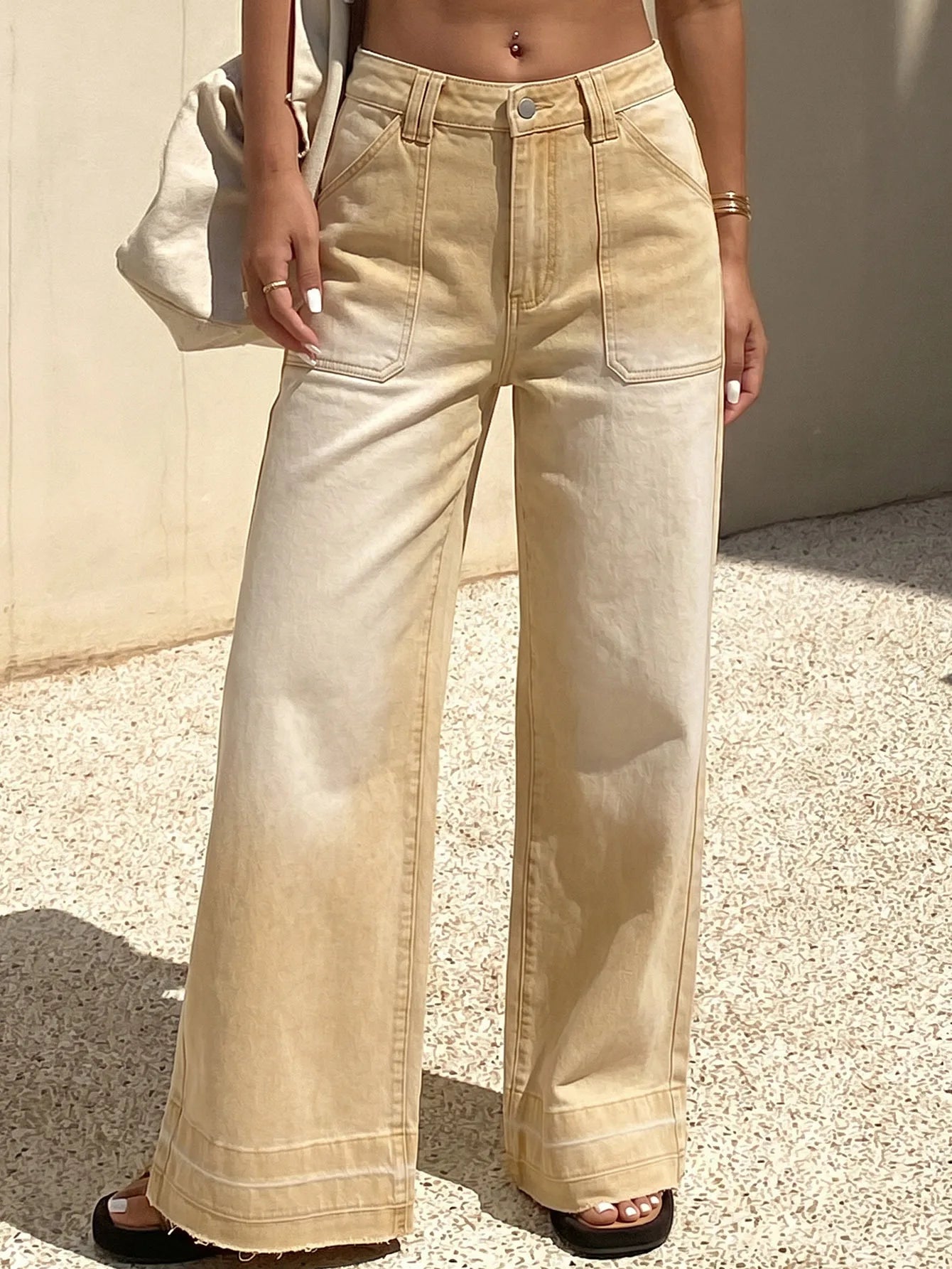 European and American style 2026 women's jeans wide leg pants jeans pants trousers