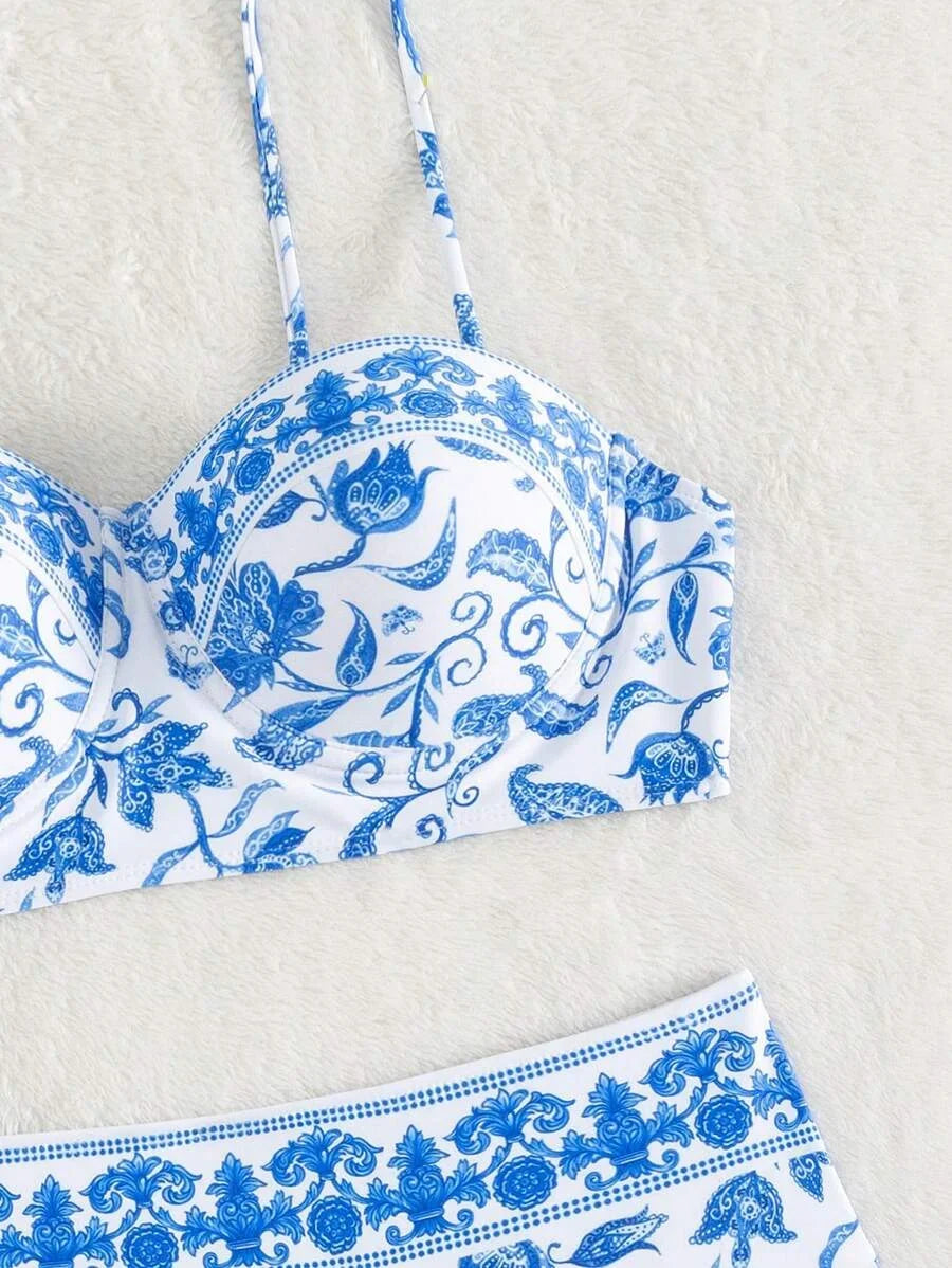 2026 High Waist Bikinis Women Print Push Up Swimsuit Floral Swimwear Female Bathers Bathing Swimming Suit Summer Beachwear