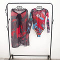 2025 New Women's 4 Piece Bikini Set Swimwear Sexy Summer Bathing Suit with Beach Cover up Swimming Costume Купальник