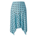 Summer Women's Irregular Hem Midi Skirt Stylish Dots Printed Low Rise Looose A Line Skirts Casual Bohemian Long Skirts