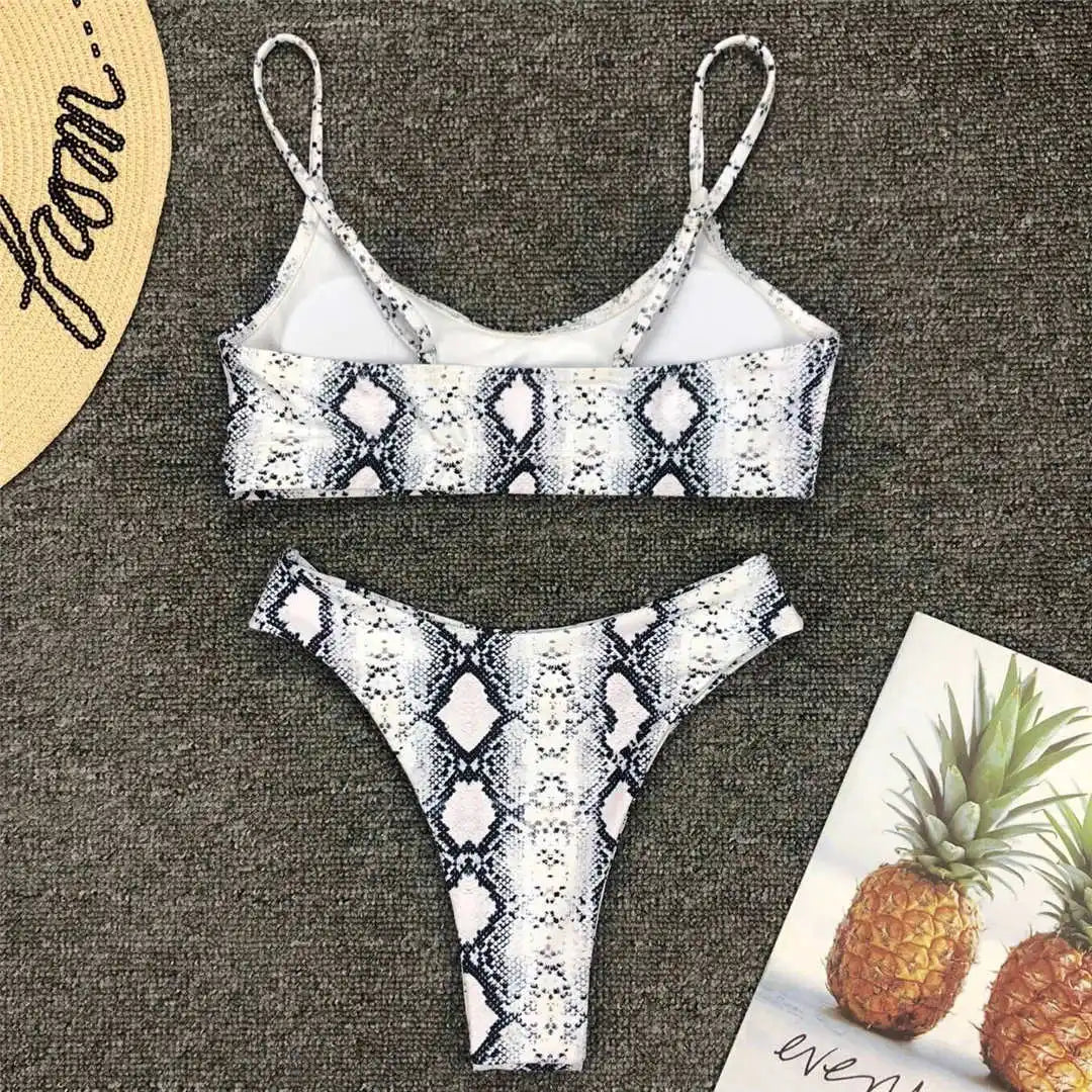 New S - XL Sexy Hot Pink Leopard Bikini Women Swimwear Female Swimsuit Two-piece Bikini set Bather Bathing Suit Swim Lady V871P