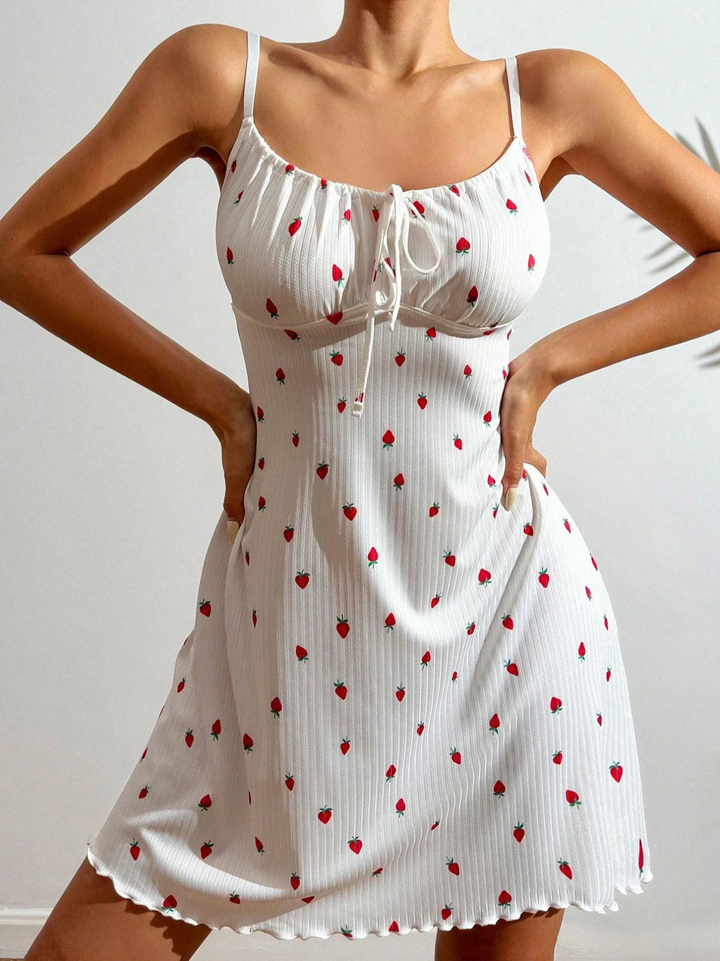 Women's Sexy Nightdress Night Gown Heart Printed Halter Neck Pajamas Mini Dress Casual Sleepshirts Nightdress Sleepwear