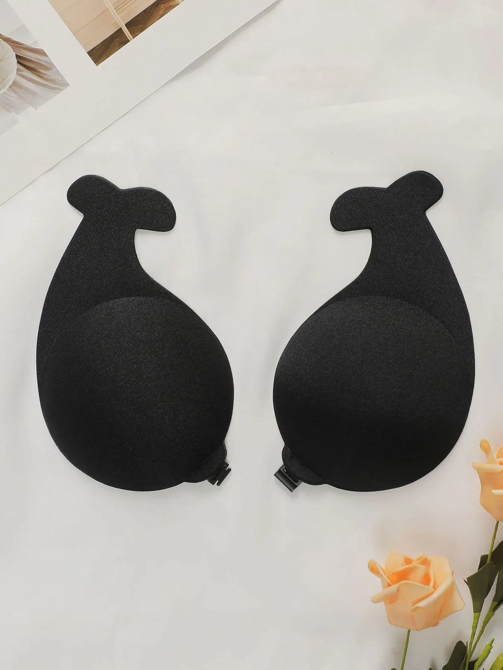Dolphin front buckle European and American breathable invisible silicone anti sagging bra gathering and lifting chest patch