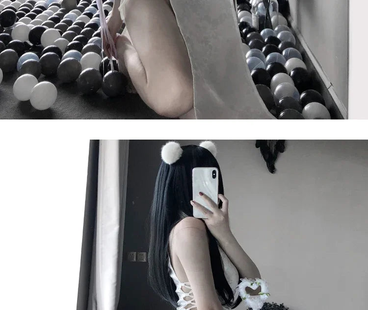Women Sexy Chinese Traditional Cheongsam Qipao Dress Lingerie High Split Bandage Mini Uniform Dresses Costumes