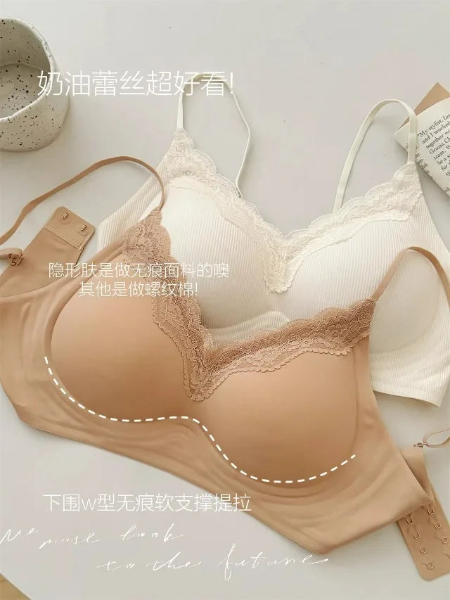 Wirefree Bra for Small Boobs Push Up Padded Strappy Summer Bralette Seamless Comfort Daily Wear Lightweight Thin Straps Lingerie