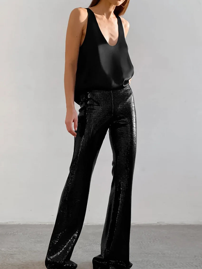 Light Luxury Comfortable Women U-neck Vest Top 2025 Spring and Summer Girls Breathable Soft Satin Lining Sleeveless Inside Top