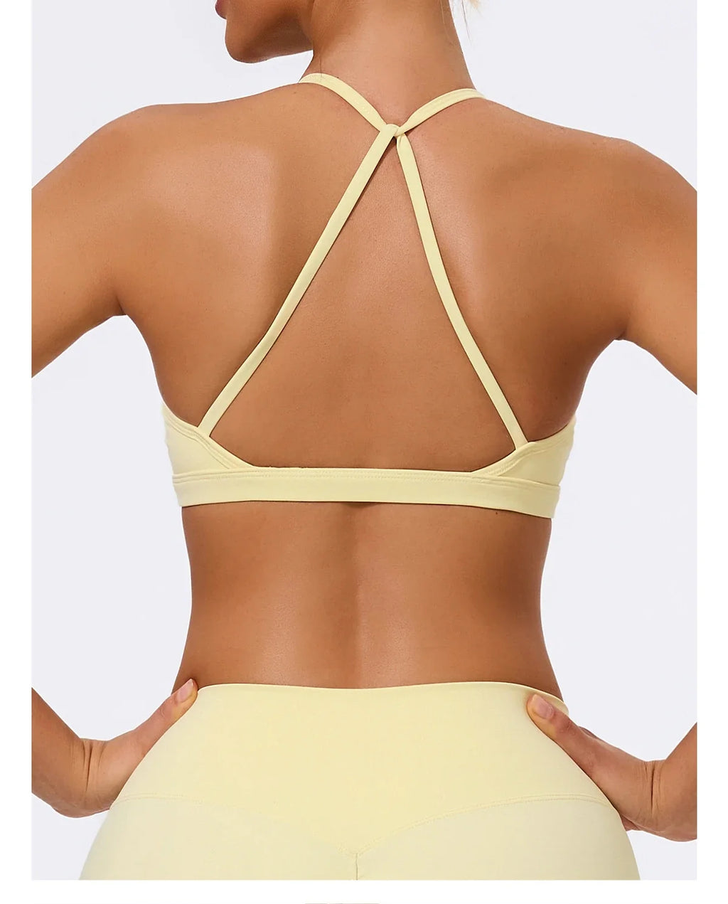 Hearuisavy Summer Scrunch Sports Bra Gym Top Women Running Back Cross Top Sportswear Yoga Underwear Fitness Workout Yoga Clothes