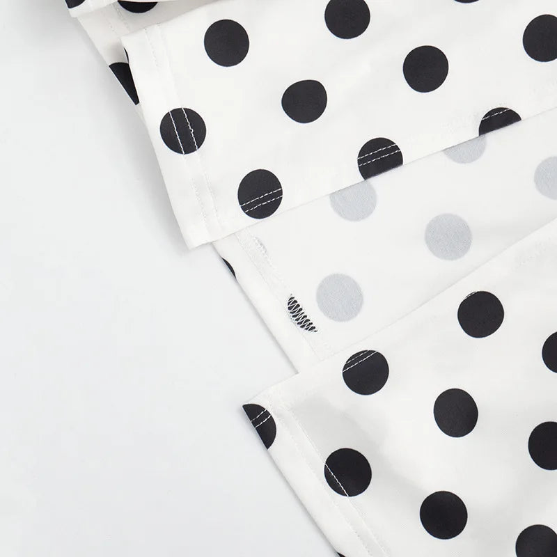 FDYOUI Elegant Bandage Polka Dot Patchwork Evening Dresses Women's 2026 Summer Off Shoulder High Slit Pleated Long Party Dress