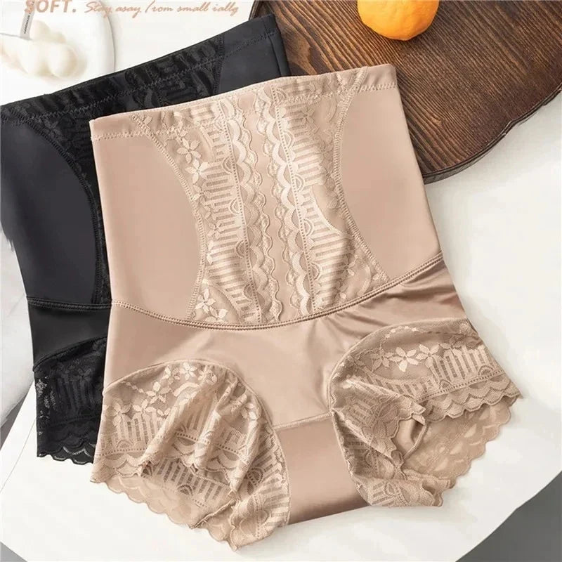 High Waist Lace Flat Belly Shorts For Women Slimming Panties Shapewear Tummy Control Underwear Female Hip Lifting Pants