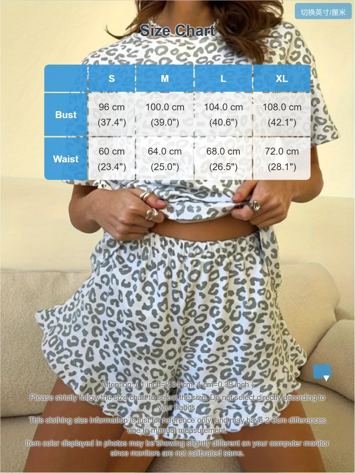 Leopard Print Pajama Set for Women Summer Sexy Crop Top and Shorts Loungewear Loose Short Sleeve Sleepwear Home Outfit