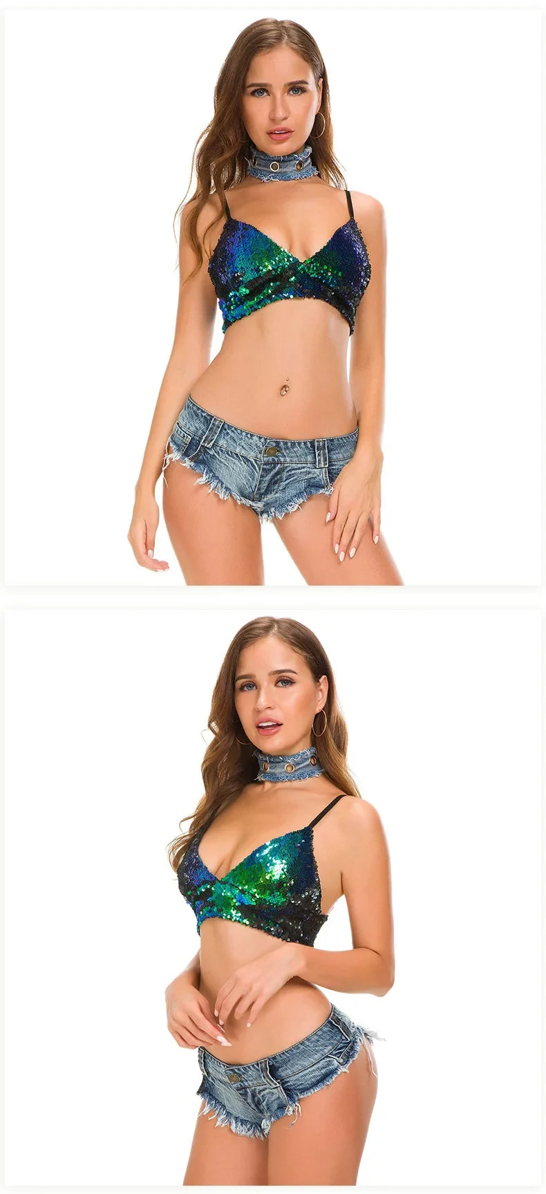 DEKA Sexy Holiday Beach Swimsuit Shorts Denim Thongs Beach Summer Holiday Wear For Ladies Bikini Pants Mid Waist Female Clothes