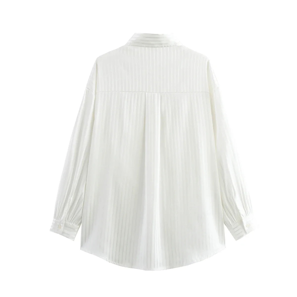 Foridol White Striped Blusas Para Mujer Spring Summer Casual Women Shirt Single Breasted Long Sleeve Loose Shirts Blouses 2025