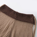 Women Beach Shorts Trendy Contrast Color Foldover Sheer Knit Short Pants Summer Sexy Bohemian Shorts