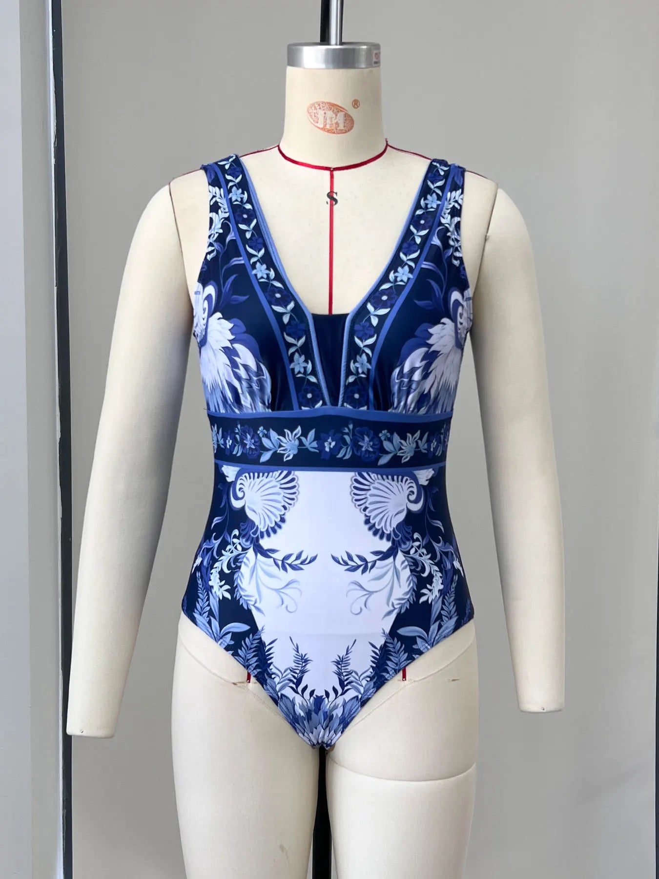 New Swimsuit High-End Design 2Pcs Floral Print Ruffle Slimming Holiday Sexy Hot Spring One Piece Swimsuit for Women