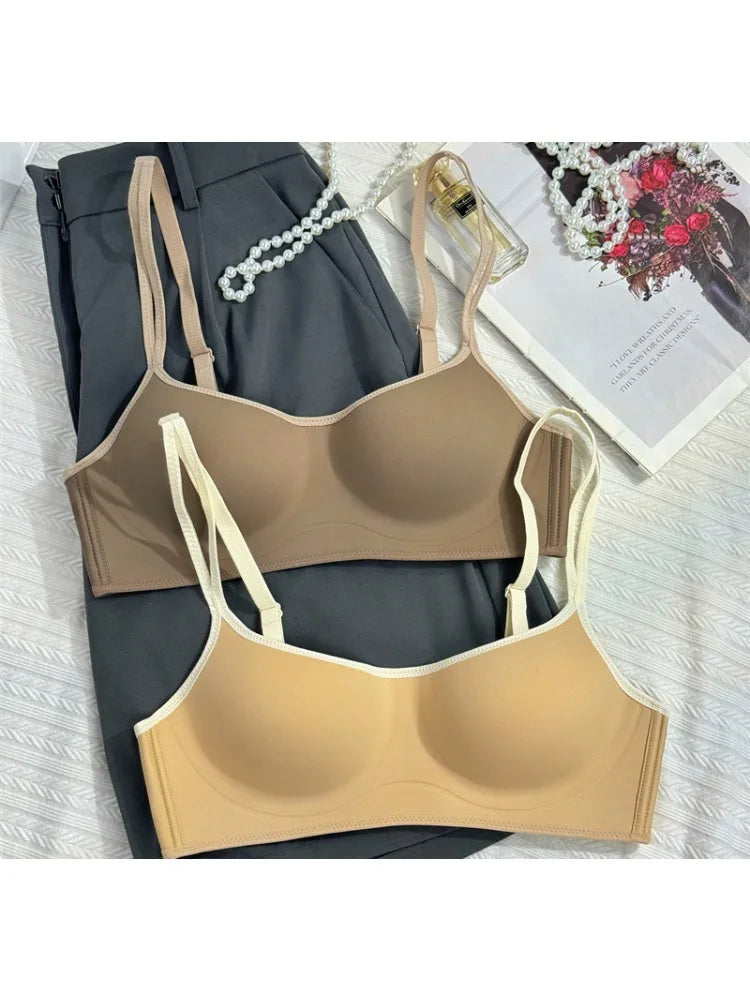 African Style Zero Sense Seamless Summer Bra | Small Chest Gathering Anti-Sagging Thin Sub-Breast Anti-Expansion Comfortable Fit