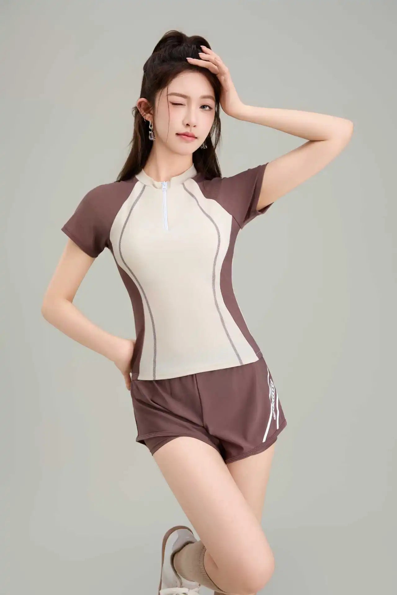 New Split Swimsuit for Women, Conservatively Concealed and Slimming, Swimming Pool Exclusive for Girls' Vacation Swimsuit