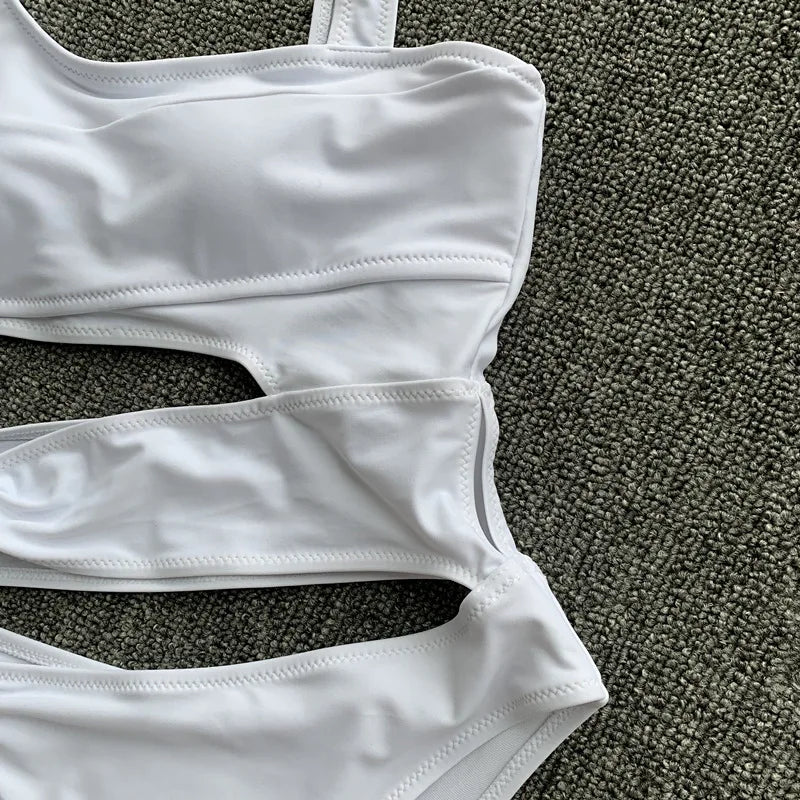 DEKA One Shoulder Swimsuit Women Swimwear Sexy Bikinis Female Biquini Hollowen Swim Suits Cut Out Bodysuit Bathingsuit Beachwear