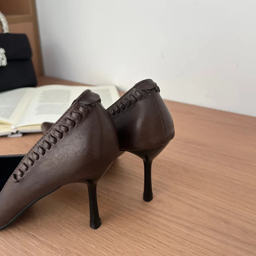 Pointed Toe Pumps Street Style High Heels Women Sexy Banquet Party Shoes for Women Rhinestone Shallow Elegant Designer Shoes New