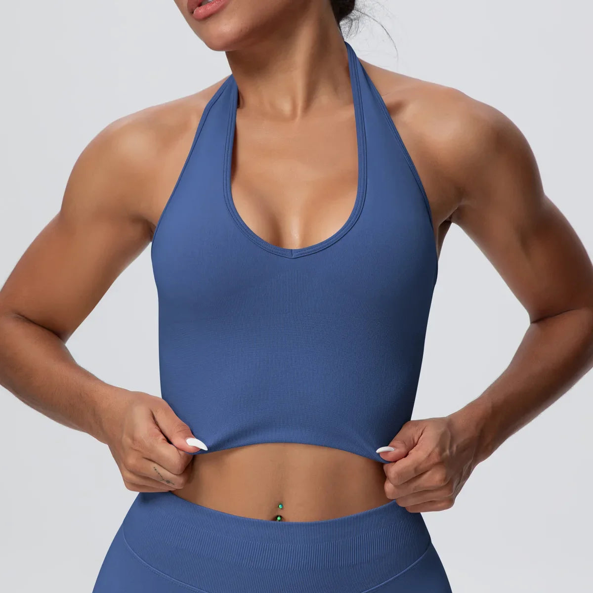 Gym Tops Women Halter Top Gym Vest Woman Sexy Backless Push Up Sport Bras Running Vest Workout Tops Activewear Yoga Fitness Vest