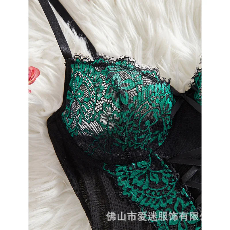 Sexy Pajama Tone Lace Dress Sexy slip dress with two tone lace trims sexy lingerie women erotic erotic lingerie