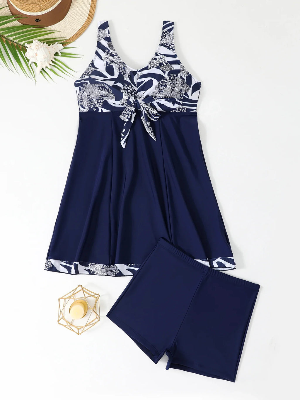 Printed Tankini 2026 Padded Swimsuit Women Shorts Swimwear Female Beach Dress Bathers Bathing Swimming Swim Suit