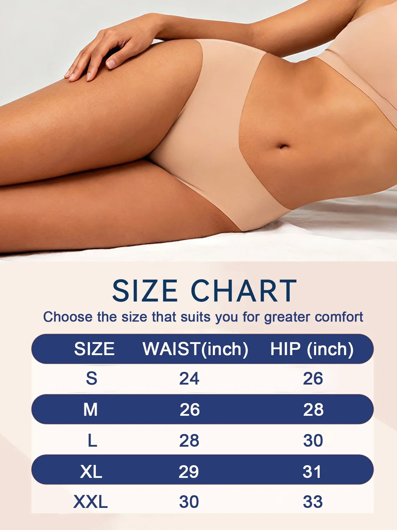 7PCS/Set Women High Waist Seamless Underwear Breathable Comfort Briefs S-2XL