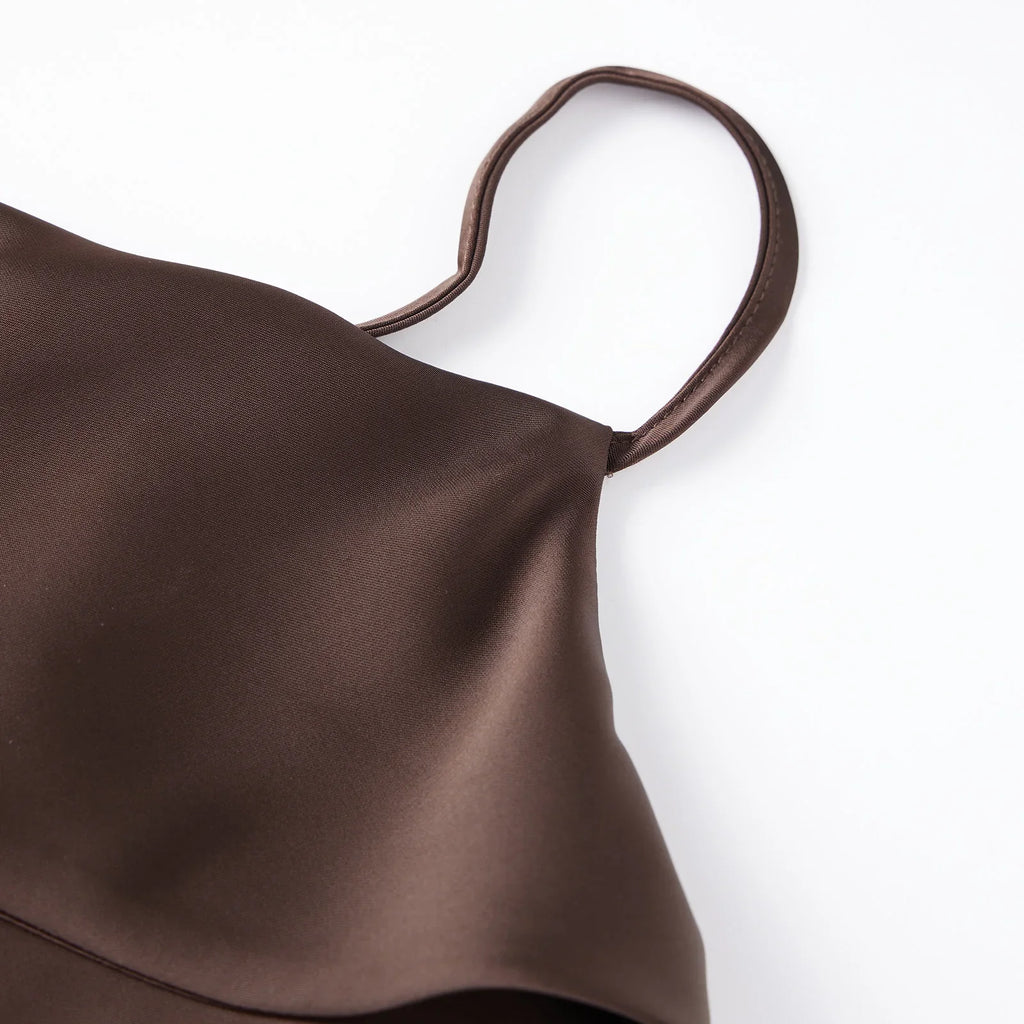Womens  Tank Tops Solid Color Satin Cowl Neck Spaghetti Strap Going Out Vest Summer Daily Casual Elegant Camis Streetwear