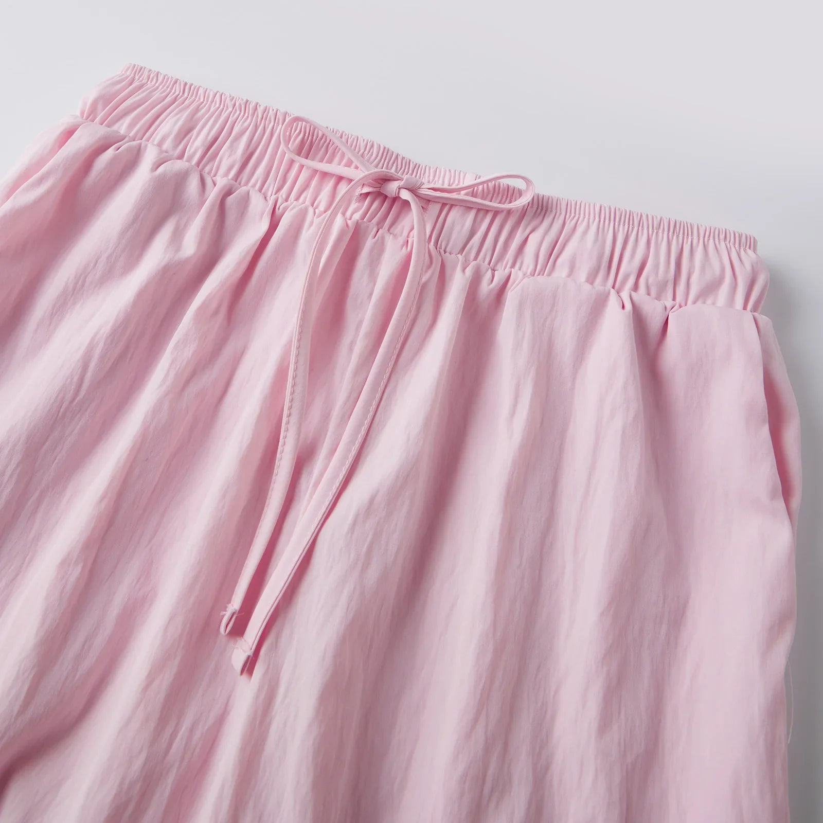 Fashion Women's Loose Shorts Drawstring Elastic Waist Lace Trim Wide Leg Mid Pants Summer Casual Lounge Out Going Shorts