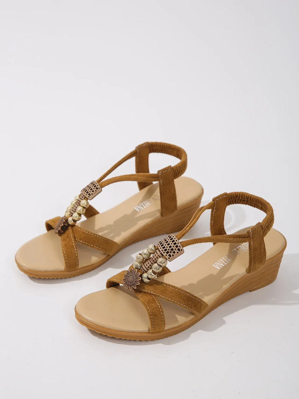 Wedge Sandals for Women Summer Comfortable Non Slip Beach Shoes Woman PU Leather Platform Roman Sandalias Mujer