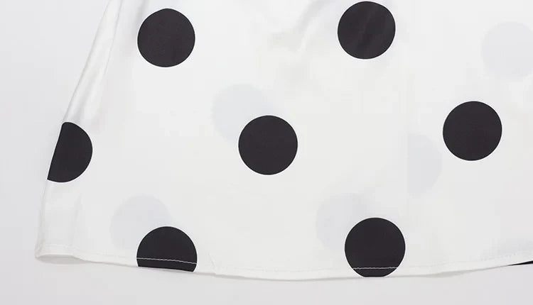 Ahagaga Sexy Slim Mini Dresses Women Polka Dot Print Halter Neck Sleeveless Backless A-Line Casual Vacation Zipper Vestidos
