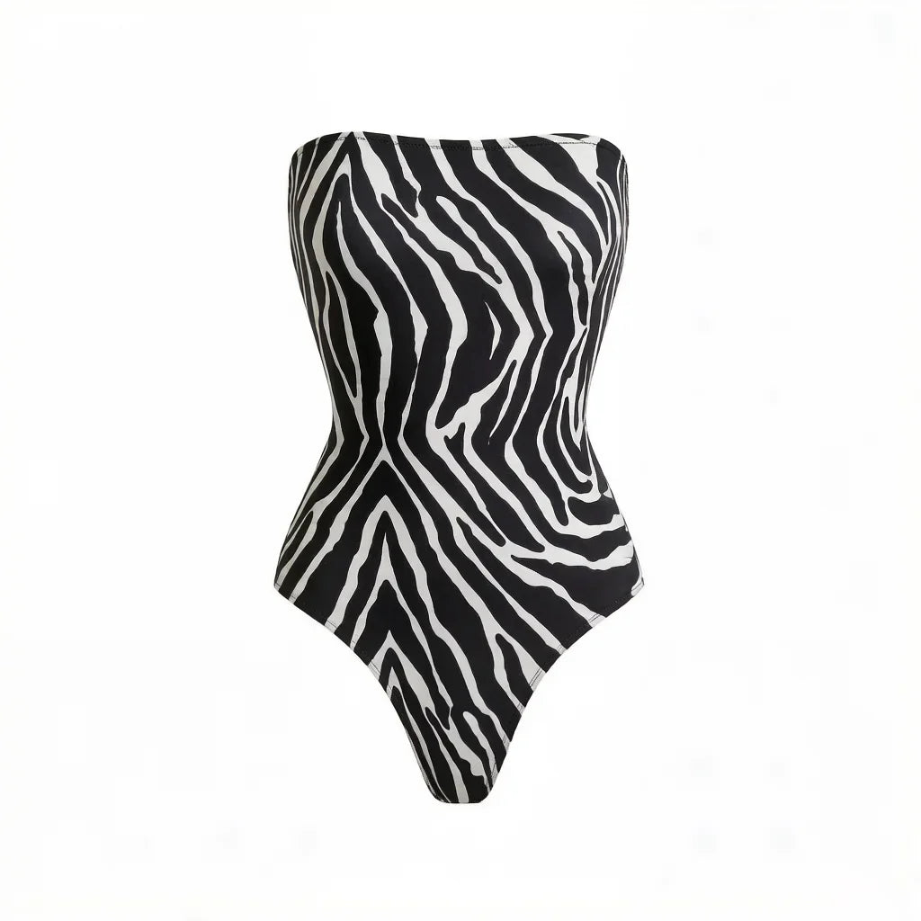 New Zebra Leopard Printed Swimsuit With Cover Up Women Swimwear Sexy Swim Suit Bikinis Female Bodysuit Bathing suit Beachwear