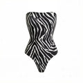 New Zebra Leopard Printed Swimsuit With Cover Up Women Swimwear Sexy Swim Suit Bikinis Female Bodysuit Bathing suit Beachwear