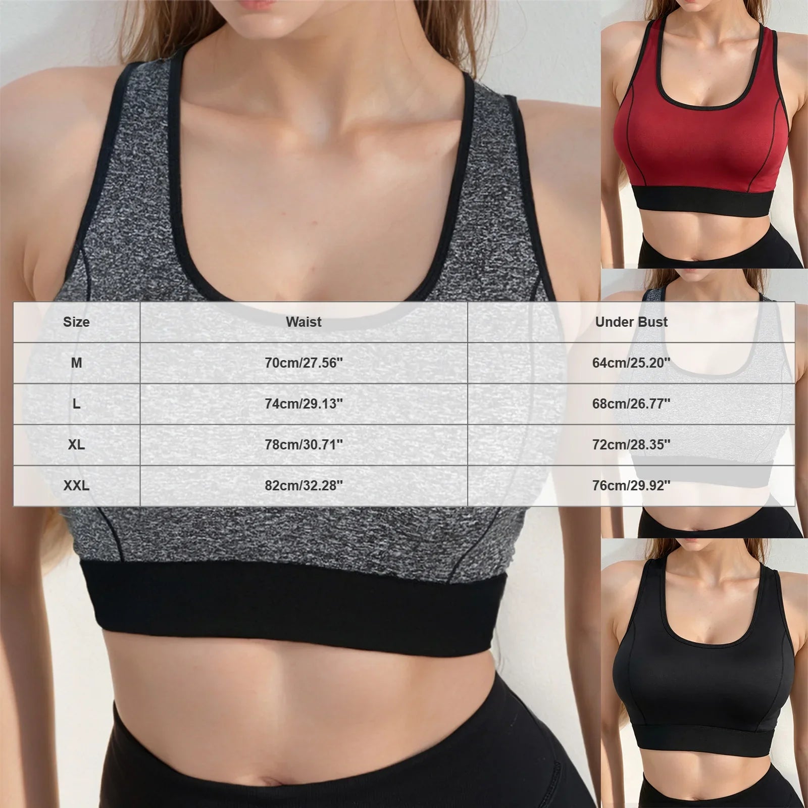 Women Racerback Sports Bra Seamless High Impact Support Fitness Yoga Brassiere Shockproof Workout Running Gym Underwear Bralette