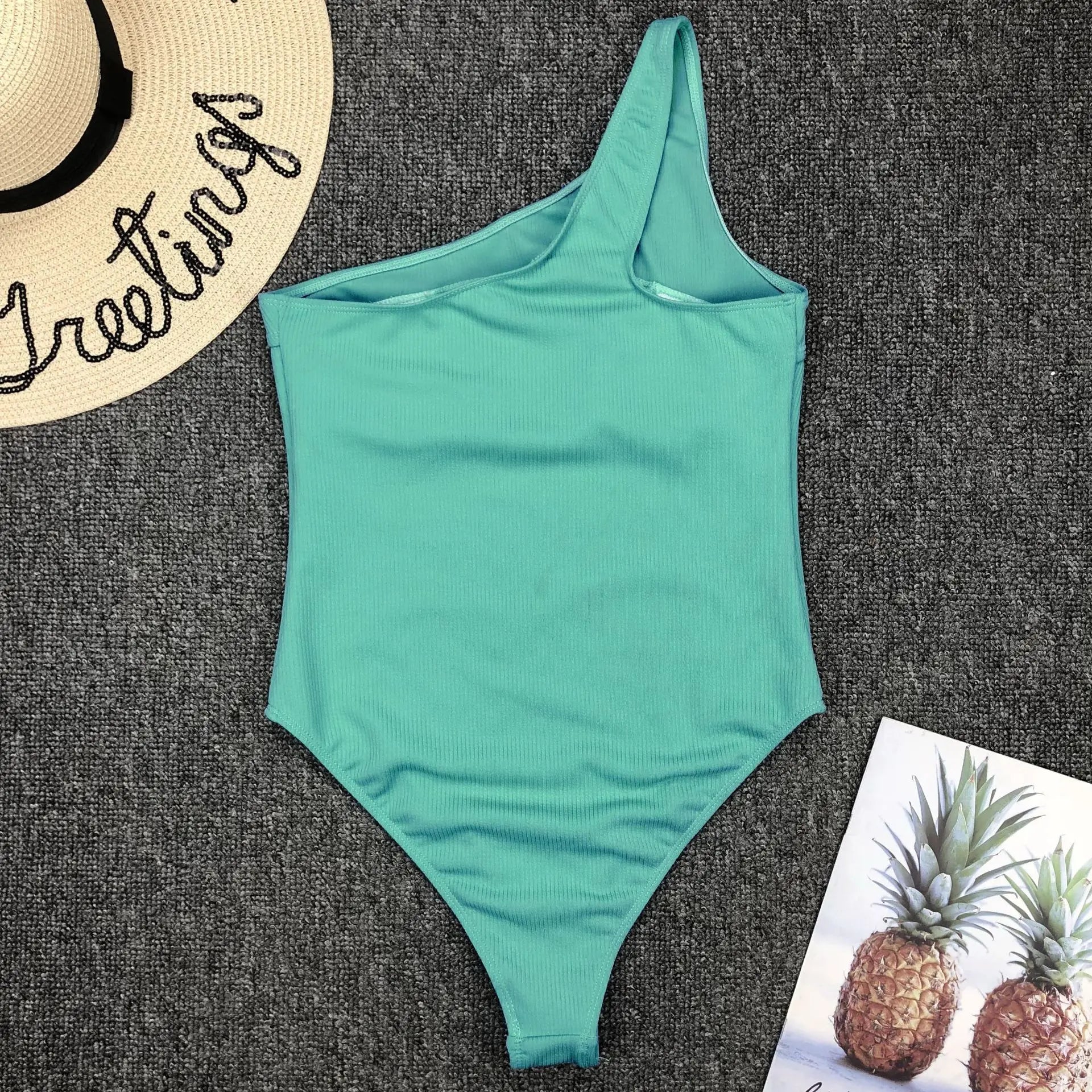 2023 Vintage Swimsuit Women One Piece Ruffle Strap Swimwear Female Push Up Monokini Padded Beach Bathing Suits Black Bodysuits