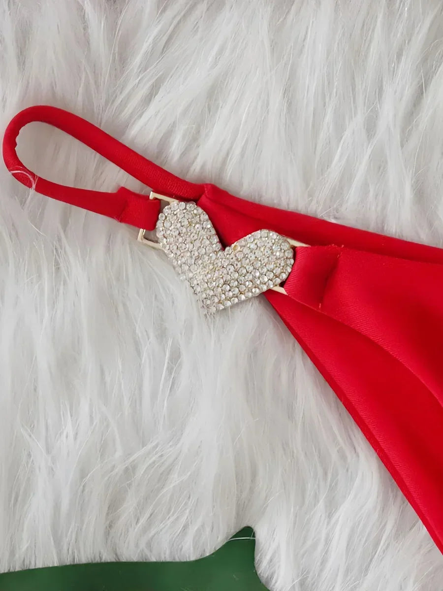 Scrunch Butt Rhinestone Diamond Bikini Female Swimsuit Women Thong Swimwear Two-pieces Bikini Set Mini Micro Bathing Suit Swim