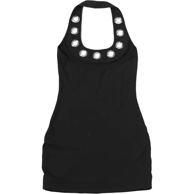Summer Women's Fashion Dress Backless Hot Girl Sexy Slim Hip Cover Dress