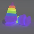1Pair DIY Shark Slippers Charms Night Glowing Lantern Unicorn Cute Strawberry Panda Ice Cream Fins Shoes Accessories