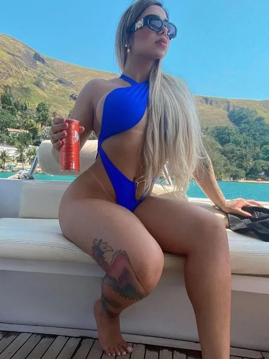 Cross Backless Extreme Micro Thong Female Swimwear One Piece Swimsuit Women Monokini High Cut Bathing Suit Swim Beach Bodysuit