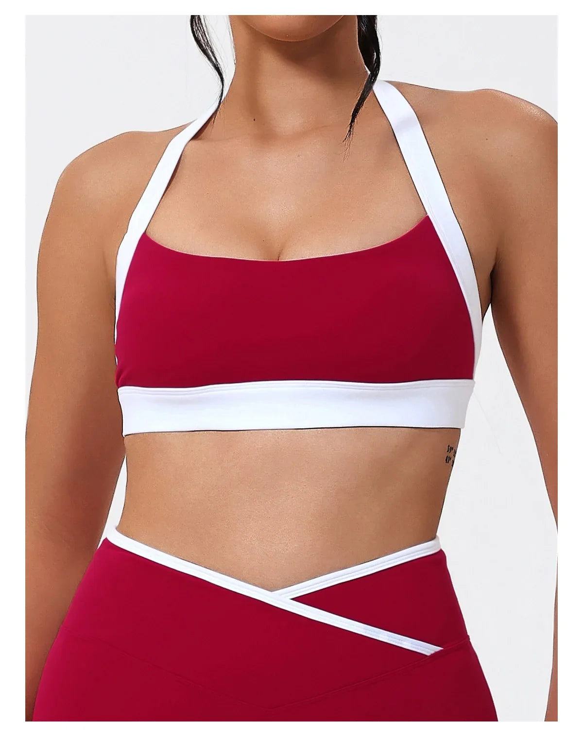 Women Halter Sports Bra Push Up Strappy Sexy Open Back Gym Crop Top Padded Women's Underwear Fitness Workout Yoga Tank Tops