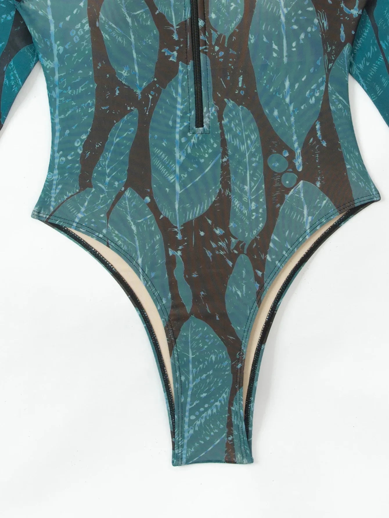 2026 Printed Long Sleeve with Long Pants Sexy One Piece Swimsuit Women Swimwear Female Flowers Padded Bather Bathing Suit Swim