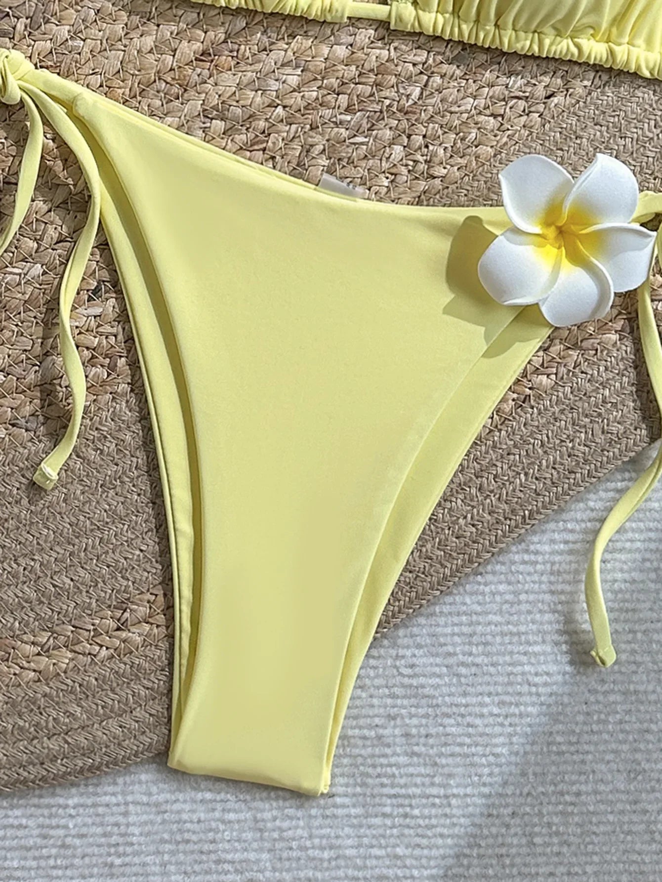 Vintage 3D Flower Thong Bikini Set 2026 Women Summer Fruit Print Cover Up 3 Piece Swimwear Push Up Bra Bathing Suit Swimsuit