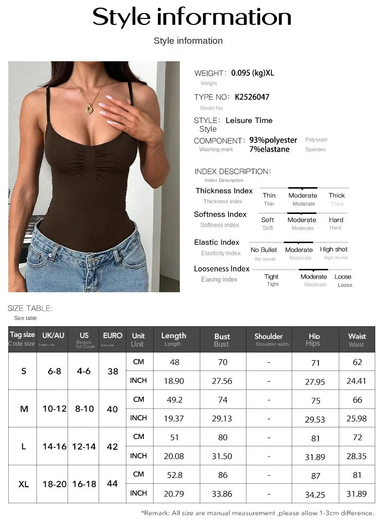 Phantasy Fashion Pink Bodysuit Women Casual Yellow Camisole Lady Y2K Solid Color Bodycon Onesie 2026 Summer Top Women Clothing