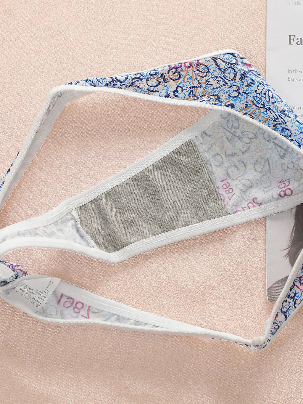 3-piece set of multi-color thongs for women sexy low waist, seamless hollow out, easy to wash and dry breathable underwear C909