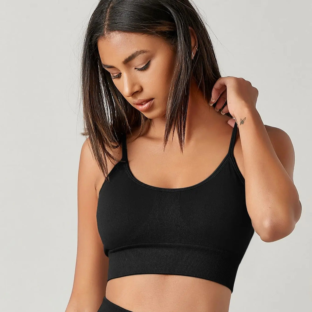 Sports Bra High Stretch Breathable Top Fitness Women Padded for Running Yoga Gym Seamless Crop Bra Gradient Sport Bra