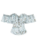 New three-dimensional flower satin lace sexy tube top corset Palace ladies body corset